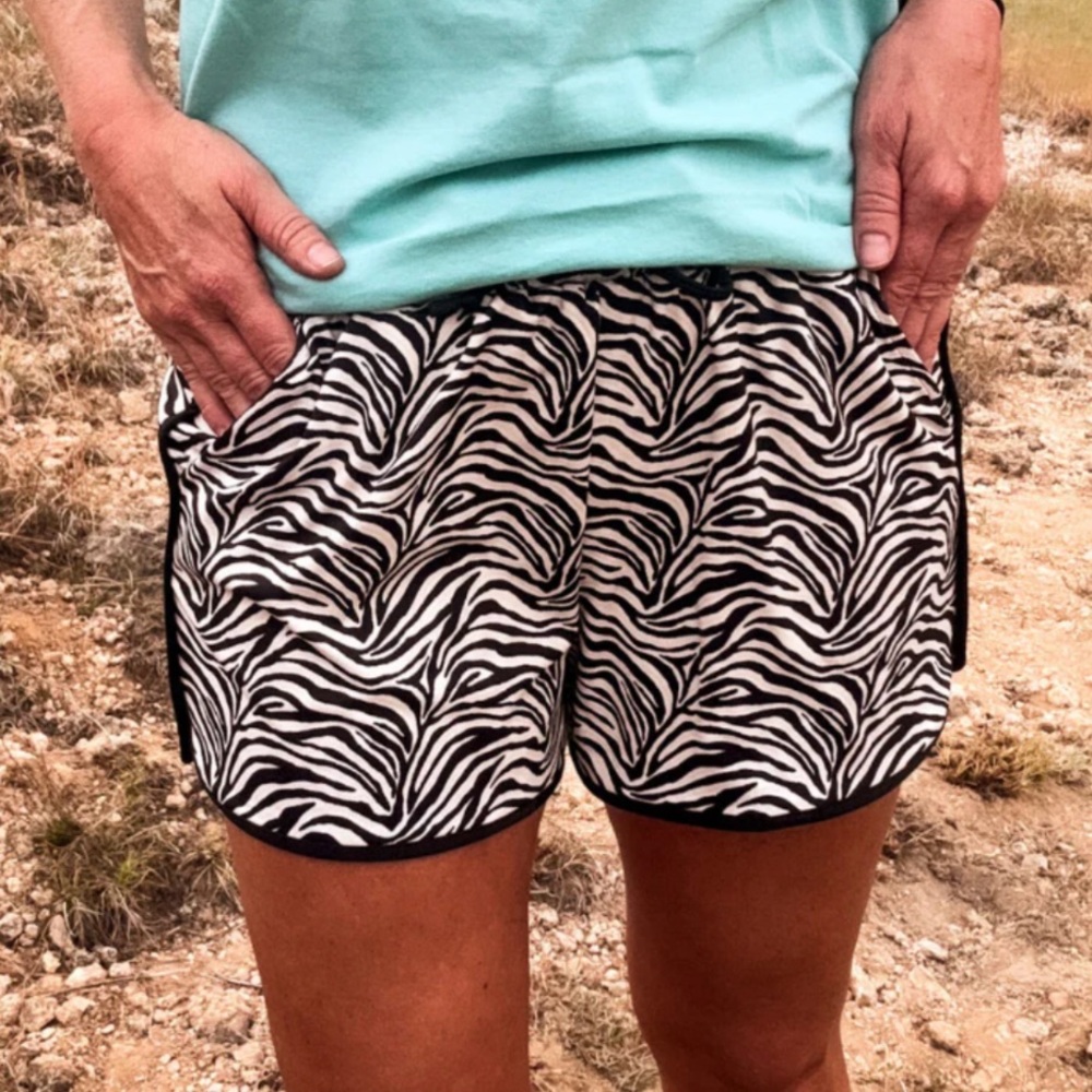Women’s Sterling Kreek Cowgirl Safari Zebra Print Shorts with Pockets